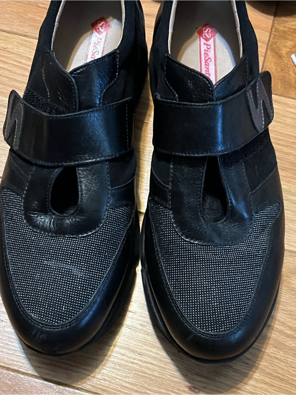 Black Women's Slip-On Sneaker with Hook Closure - Picture 2 of 13